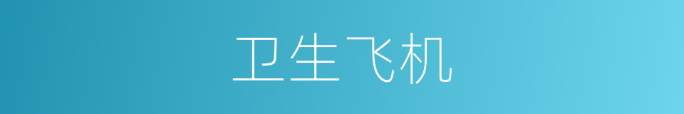 卫生飞机的同义词