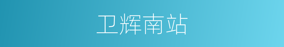 卫辉南站的同义词