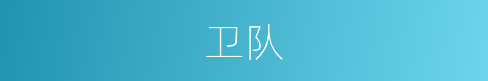 卫队的意思
