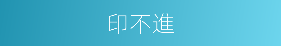 印不進的同義詞
