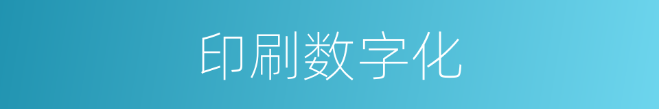 印刷数字化的同义词