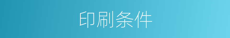 印刷条件的同义词