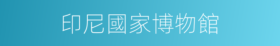 印尼國家博物館的同義詞