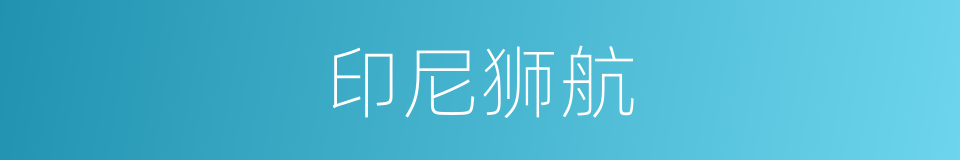 印尼狮航的同义词