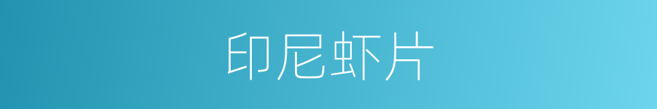 印尼虾片的同义词