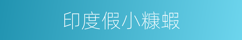印度假小糠蝦的同義詞