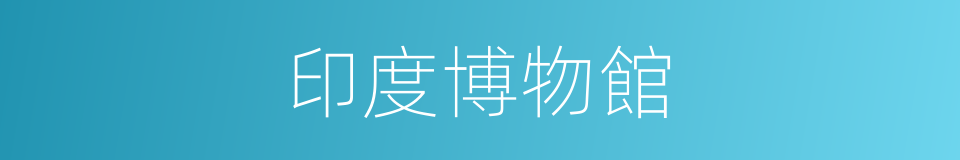 印度博物館的同義詞