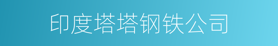 印度塔塔钢铁公司的同义词