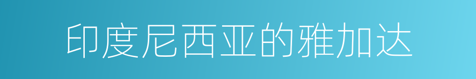 印度尼西亚的雅加达的同义词