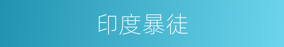 印度暴徒的同义词