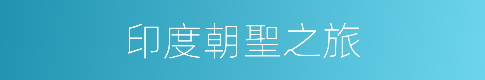 印度朝聖之旅的同義詞