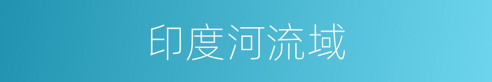 印度河流域的同义词