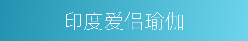 印度爱侣瑜伽的同义词