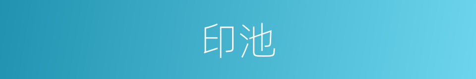 印池的意思