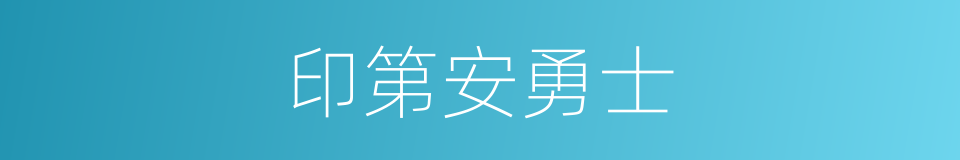 印第安勇士的同义词