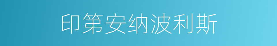 印第安纳波利斯的同义词