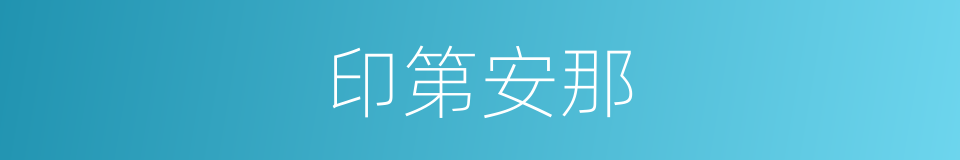 印第安那的同义词