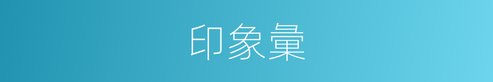 印象彙的同義詞