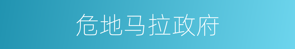 危地马拉政府的同义词