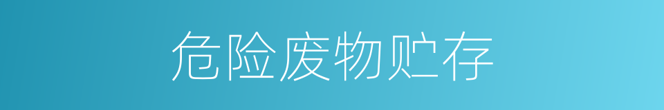 危险废物贮存的同义词