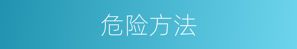危险方法的同义词