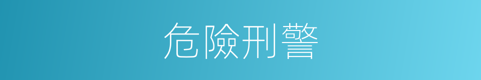 危險刑警的同義詞