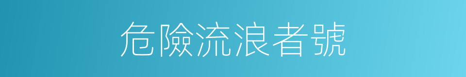 危險流浪者號的同義詞