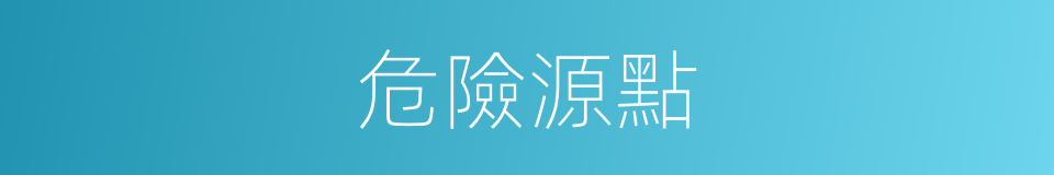 危險源點的同義詞