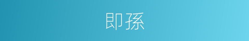 即孫的同義詞