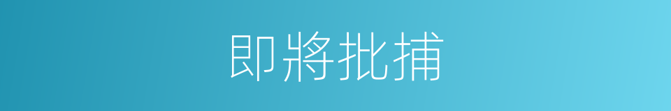 即將批捕的同義詞