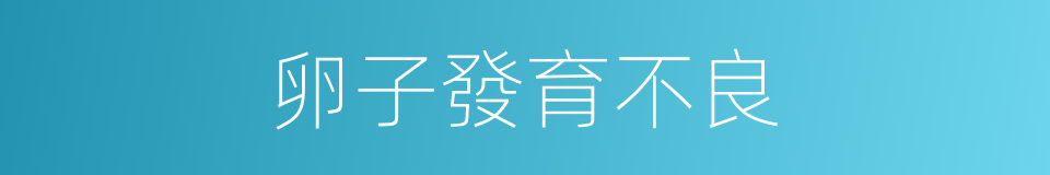 卵子發育不良的同義詞