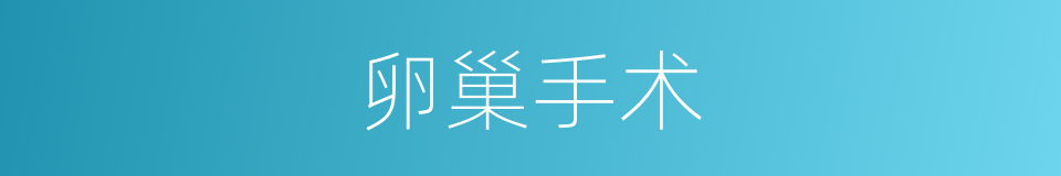 卵巢手术的同义词