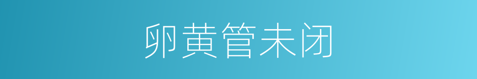 卵黄管未闭的同义词