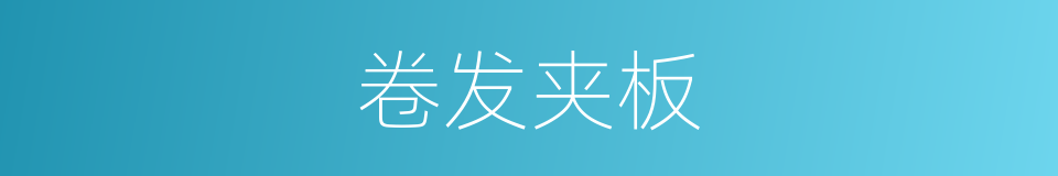 卷发夹板的同义词