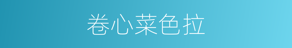 卷心菜色拉的同义词