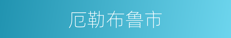 厄勒布鲁市的同义词