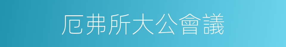 厄弗所大公會議的意思