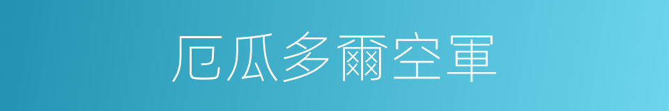 厄瓜多爾空軍的同義詞