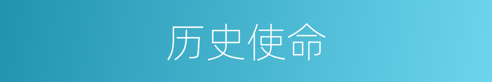 历史使命的同义词