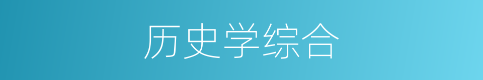 历史学综合的同义词