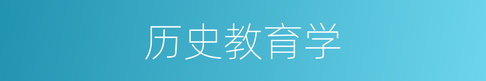 历史教育学的同义词