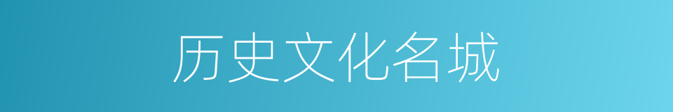 历史文化名城的同义词