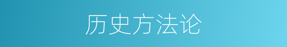 历史方法论的同义词