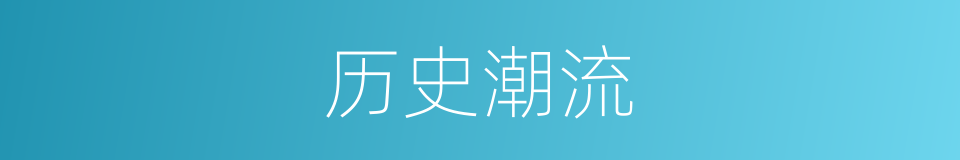 历史潮流的意思