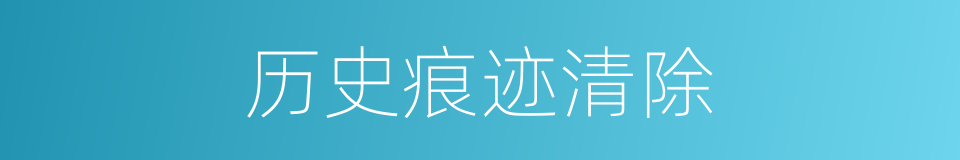历史痕迹清除的同义词