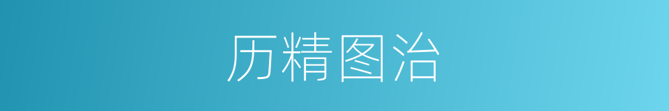 历精图治的意思