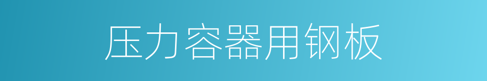 压力容器用钢板的同义词