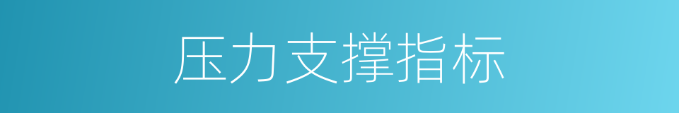 压力支撑指标的同义词