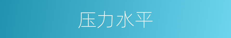 压力水平的同义词