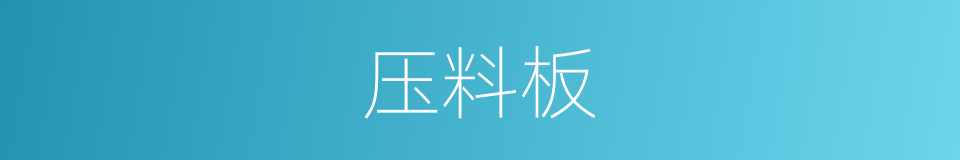 压料板的同义词